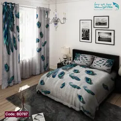 روتختی طرح پر آبی دو نفره کد BD787