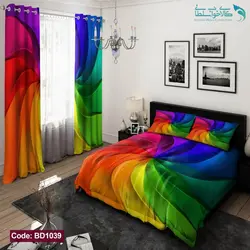 روتختی طرح رنگی دو نفره کد BD1039