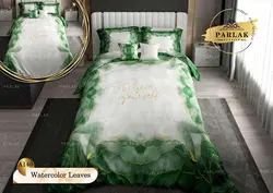 روتختی طرح برگ آبرنگ دونفره برند پارلاک کد A140