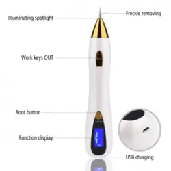 دستگاه لیزر بیوتی پن دیجیتالی 9 قدرته چراغدار Beauty pen mole