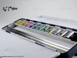 آبرنگ وینزور 12 رنگ سری کاتمن پالت فلزی