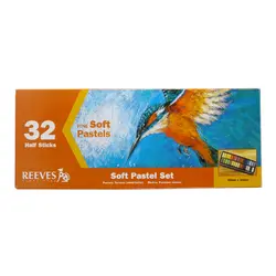 پاستل گچی 32 رنگ نیمه ریوز | فروشگاه سایه روشن