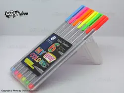 روان نویس triplus استدلر 6 رنگ جعبه طلقی سری نئون | فروشگاه سایه روشن