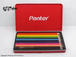 مدادرنگی 12 رنگ پنتر جعبه فلز | فروشگاه سایه روشن