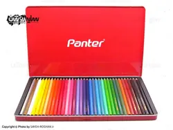 مدادرنگی 36 رنگ پنتر جعبه فلز | فروشگاه سایه روشن