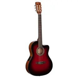 Cort Jade E Nylon - Burgundy Red Burst | قیمت گیتار کلاسیک - سازکالا
