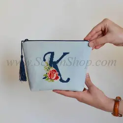 کیف آرایش شماره دوزی حرف