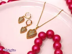 نیم ست تراش خورده طرح طلا N8141 | فروشگاه بدلیجات سناتور مد