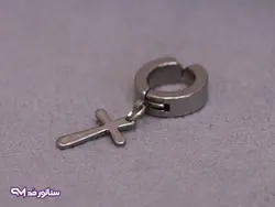گوشواره مردانه کلیپسی صلیب G5140 | فروشگاه اکسسوری سناتور مد