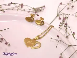 نیم ست لاو طلایی N8148 | فروشگاه اکسسوری سناتور مد