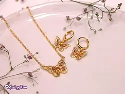نیم ست طرح پروانه N8126 | فروشگاه اکسسوری سناتور مد