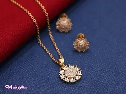 نیم ست جواهر طلایی N8118 | فروشگاه اکسسوری سناتور مد