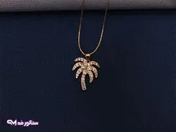 گردنبند نگین دار طلایی GZ2053 | فروشگاه اکسسوری سناتور مد
