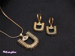 نیم ست طرح طلا تراش N8099 | فروشگاه اکسسوری سناتور مد