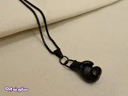 گردنبند دستکش بوکس مشکی SG2075 | فروشگاه اکسسوری سناتور مد