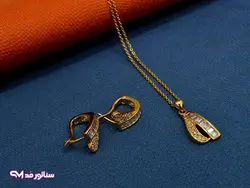 نیم ست طرح طلا سناتورمد N8081 | فروشگاه اکسسوری سناتور مد