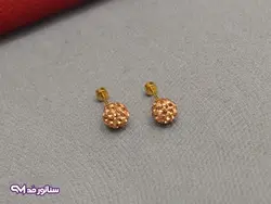 پیرسینگ گوش پر نگین طلایی PI9053 | فروشگاه اکسسوری سناتور مد