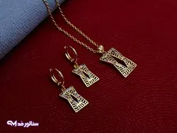 نیم ست طرح طلا نگین دار N8079 | فروشگاه بدلیجات سناتور مد