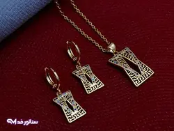 نیم ست طرح طلا نگین دار N8079 | فروشگاه بدلیجات سناتور مد