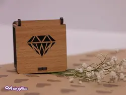 جعبه انگشتر چوبی لوکس B8022 | فروشگاه بدلیجات سناتور مد