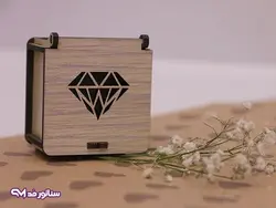 جعبه انگشتر چوبی لوکس B8022 | فروشگاه بدلیجات سناتور مد
