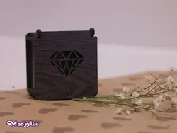 جعبه انگشتر چوبی لوکس B8022 | فروشگاه بدلیجات سناتور مد