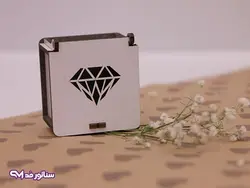 جعبه انگشتر چوبی لوکس B8022 | فروشگاه بدلیجات سناتور مد