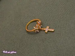 انگشتر زنانه استیل نگین دار AZ4002 |فروشگاه اکسسوری سناتورمد