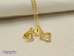 نیم ست استیل قلب سناتورمد N8067 | فروشگاه بدلیجات سناتور مد