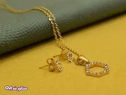 نیم ست استیل نگین دار سناتورمد N8060 | فروشگاه سناتور مد