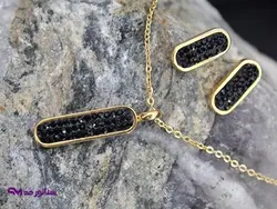 نیم ست استیل نگین دار n 8051 | فروشگاه بدلیجات سناتور مد