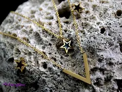 نیم ست استیل طرح تک ستاره | فروشگاه اینترنتی بدلیجات و زیورآلات و اکسسوری سناتور مد