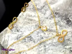 نیم ست استیل طرح بی نهایت کد N 8025 | فروشگاه بدلیجات و زیورالات سناتور مد