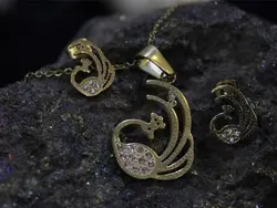 نیم ست استیل طاووس کد N8002| فروشگاه بدلیجات سناتور مد