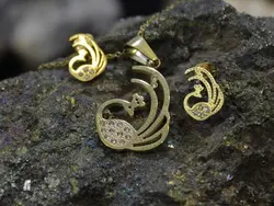 نیم ست استیل طاووس کد N8002| فروشگاه بدلیجات سناتور مد