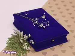 جعبه جواهرات لوکس مخمل آبی B8024 | بدلیجات سناتورمد