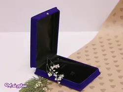 جعبه جواهرات لوکس مخمل آبی B8024 | بدلیجات سناتورمد