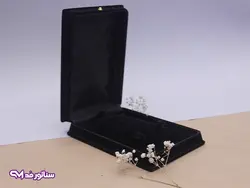جعبه جواهرات لوکس مخمل مشکی B8039 | بدلیجات سناتورمد