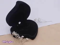 جعبه جواهرات لوکس قلب مشکی B8038 | بدلیجات سناتورمد