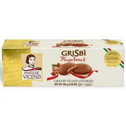 کوکی شکلاتی گریسبی با مغز کرم فندقی ویچنزی(VICENZI) 150 گرمی - Vicenzi Grisbi Hazelnut