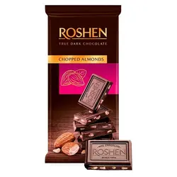شکلات تلخ روشن با تکه های بادام 85 گرم - Roshen Dark Chocolate