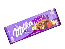 شکلات میلکا کشمش و فندق مدل مکس 300 گرمی - Milka Raisins &amp; Nuts