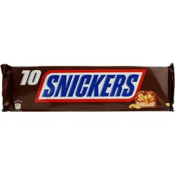 شکلات با مغز کارامل و بادام زمینی اسنیکرز 10 عددی - SNICKERS