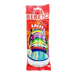 پاستیل رشته ای ببتو 75 گرم با تمشک و نارنگی  - BEBETO LACES