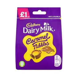 شکلات پاکتی کدبری با طعم کارامل - Cadbury Dairy Milk Caramel nibbles