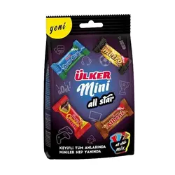شکلات پاکتی مینی آل استار ( چهار طعم ) 91 گرم اولکر – Ulker all star mix