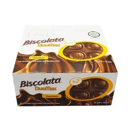 شکلات فندقی بیسکولاتا دوماکس بسته 12 تایی - Biscolata DuoMax Hazelnut