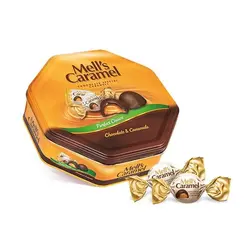 شکلات کادویی ملز با مغز کارامل قوطی فلزی  Mell's Caramel