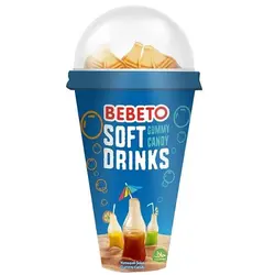 پاستیل ببتو لیوانی نوشابه شکری 120 گرم باکس 12 تایی- bebeto Soft Drinks