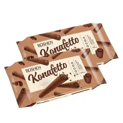 شوکورول کونافتو روشن شکلاتی 140 گرم مجموعه دوعددی - Roshen Konafetto COCOCA